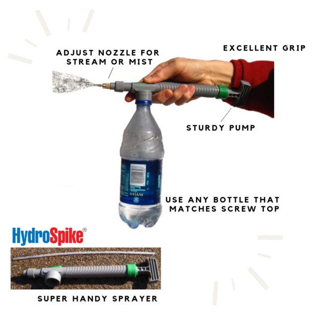 HydroSpike Super Handy Sprayer: Full range spray gun nozzle jet mister with  pressure for water or liquid